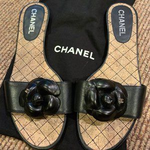 Chanel Camelia Slides